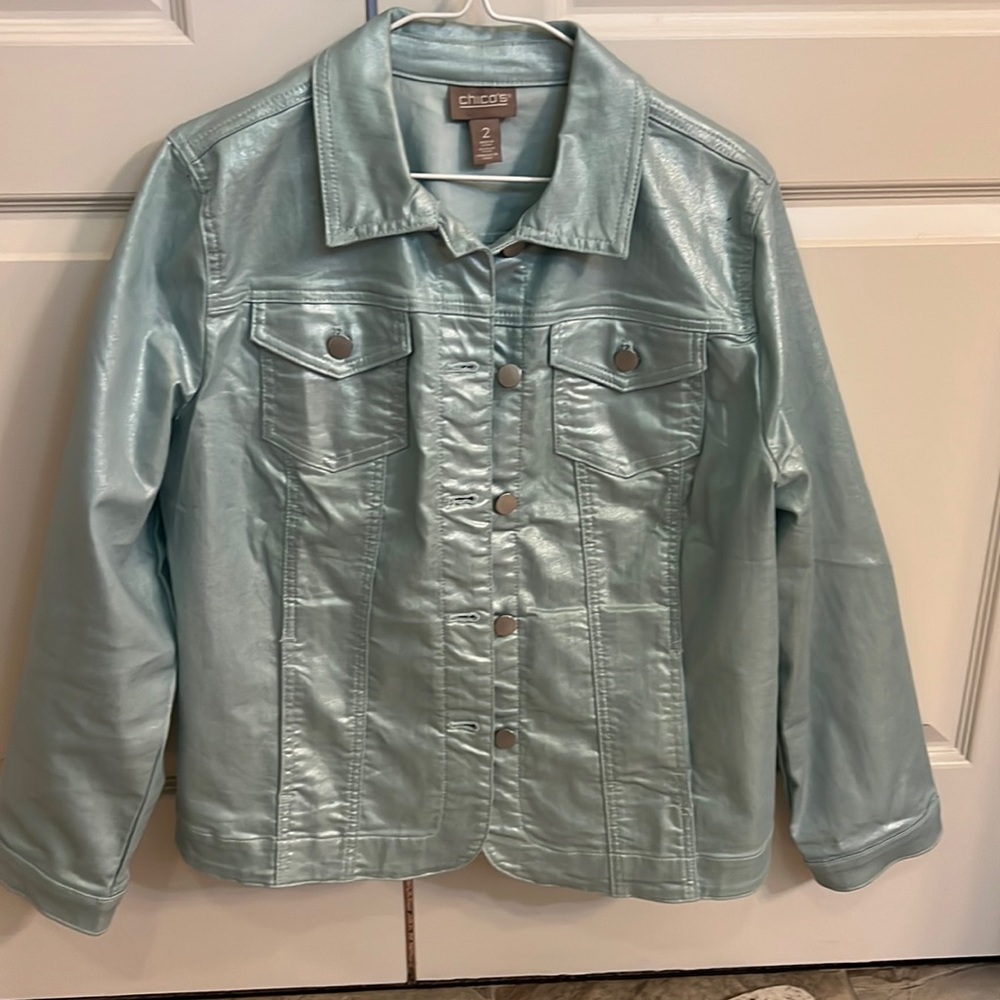 Turquoise metallic ensemble